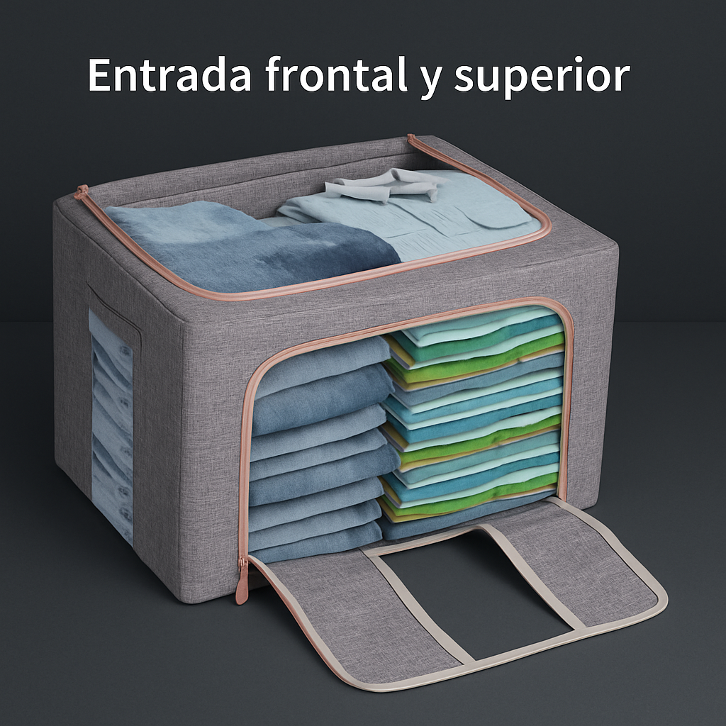 CAJA ORGANIZADORA DE ROPA PLEGABLE 66L