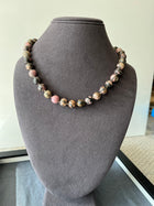 Collar Rodonita rosada 44 cm (C07)